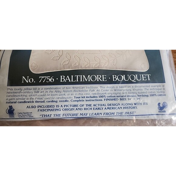 Folk Art Repoductions From Colonial Williamsburg Candlewicking 7756 Baltimore... - Picture 4 of 5